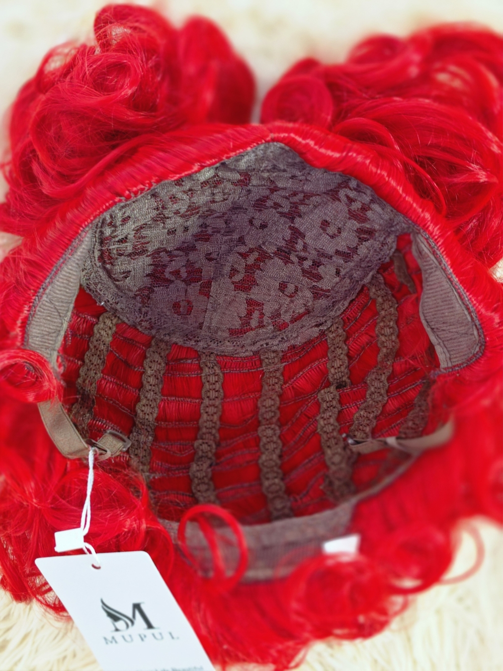 Red Queen Wig Women Two Buns Heat Resistant Synthetic Hair - Picture 13 of 14
